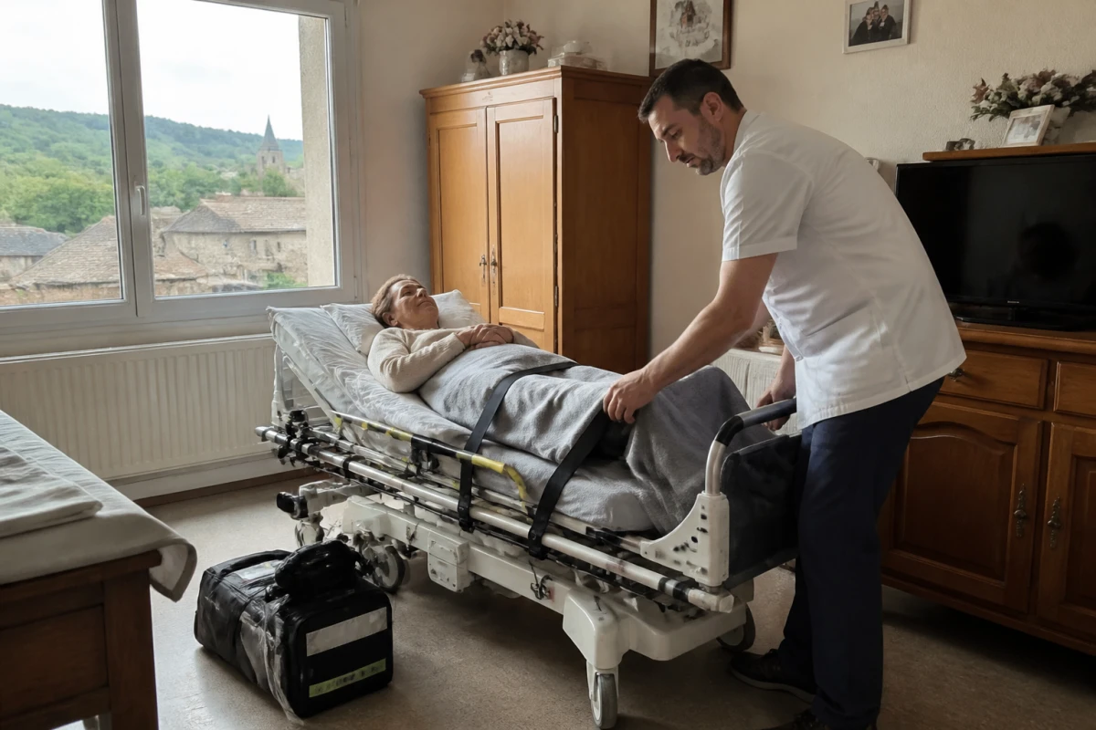 Transport patient couché Fumay